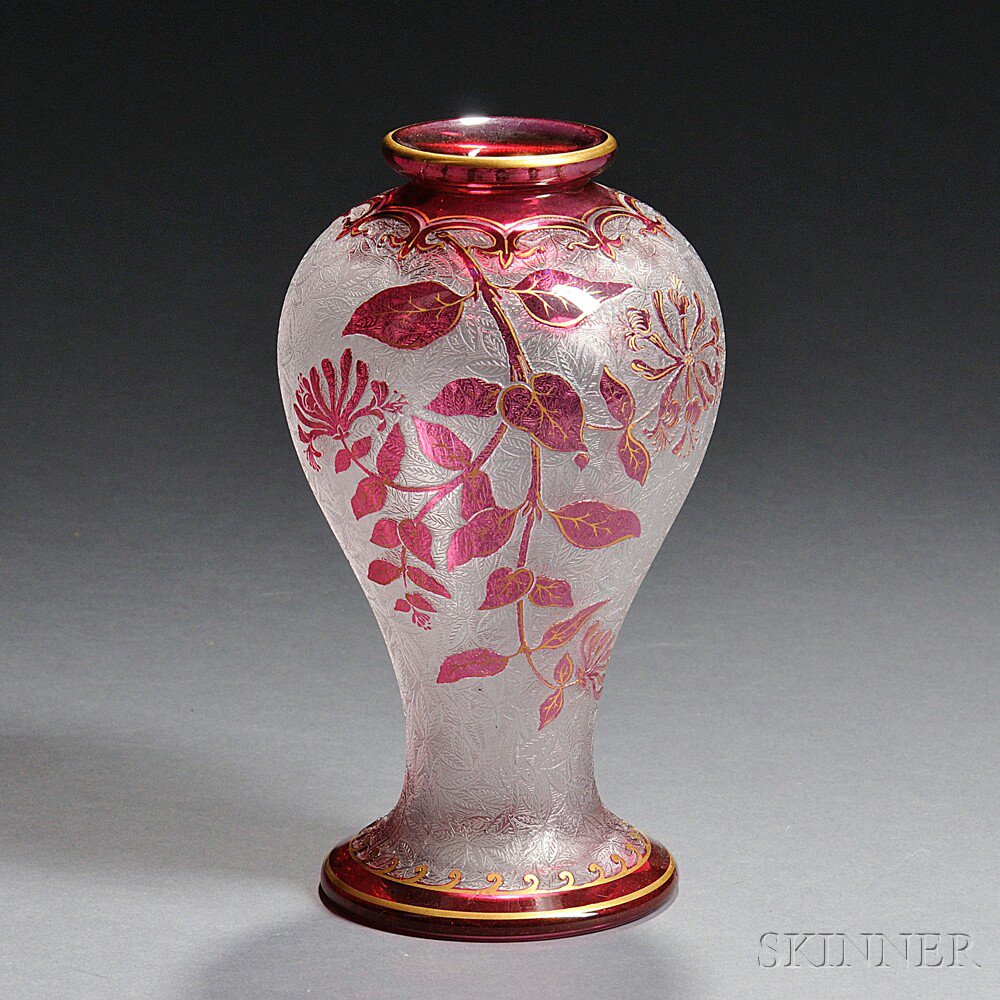 Appraisal: St Louis Cameo Glass Vase Art glass France th century