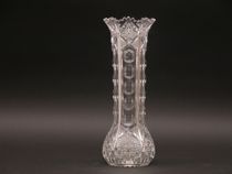 Appraisal: American Brilliant Cut Crystal Vase Tall cut-crystal vase measures apprx