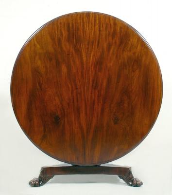 Appraisal: A WILLIAM IV MAHOGANY BREAKFAST TABLE the moulded edged circular