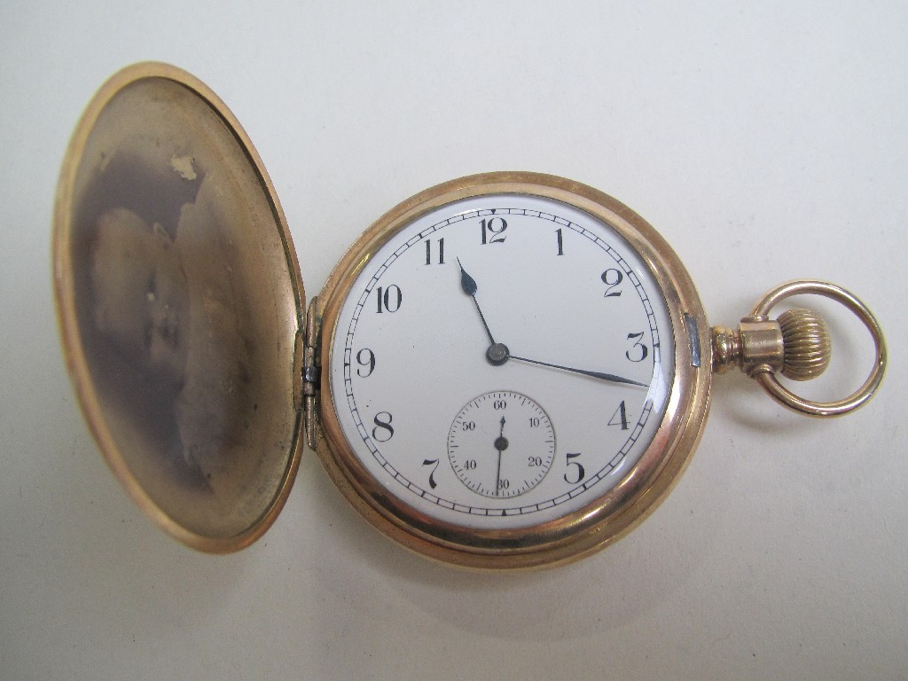 Appraisal: Rolled gold pocket watch with daguerreotype photographs of babies inside