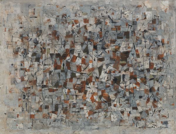 Appraisal: HOWARD WILBER THOMAS AMERICAN - x Reiteration Mixed media on