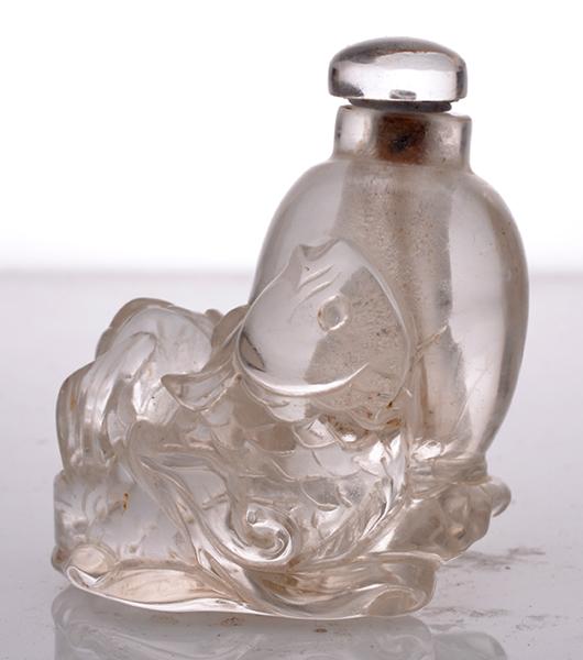 Appraisal: A ROCK CRYSTAL CARVED SNUFF BOTTLE