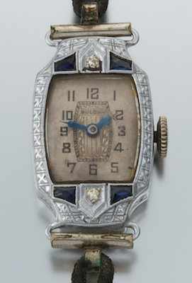 Appraisal: An Art Deco Bulova Gold Watch k white gold case