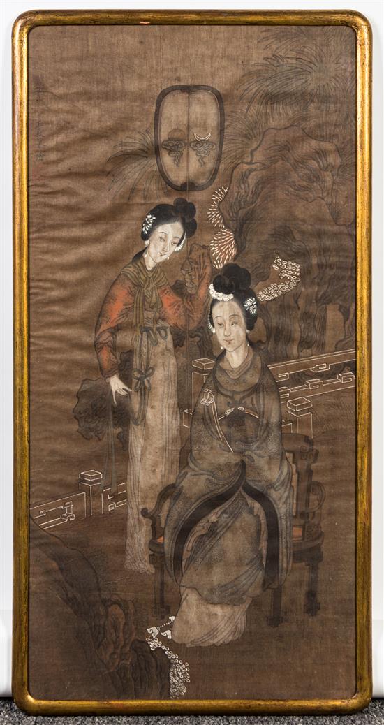 Appraisal: Sale Lot A Chinese Watercolor Painting of a Lady and