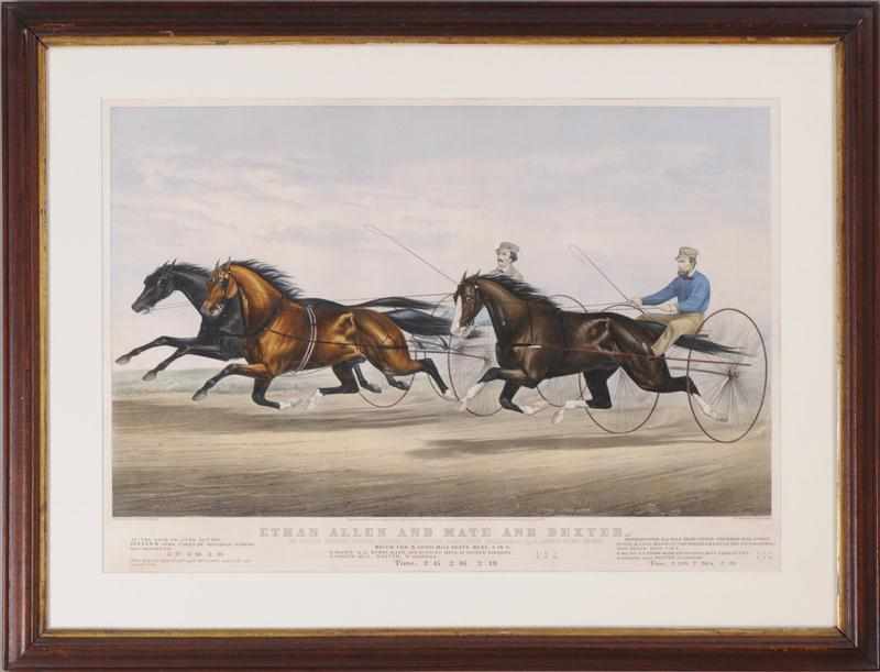 Appraisal: CURRIER IVES ''ETHAN ALLEN AND MATE AND DEXTER'' Lithograph with