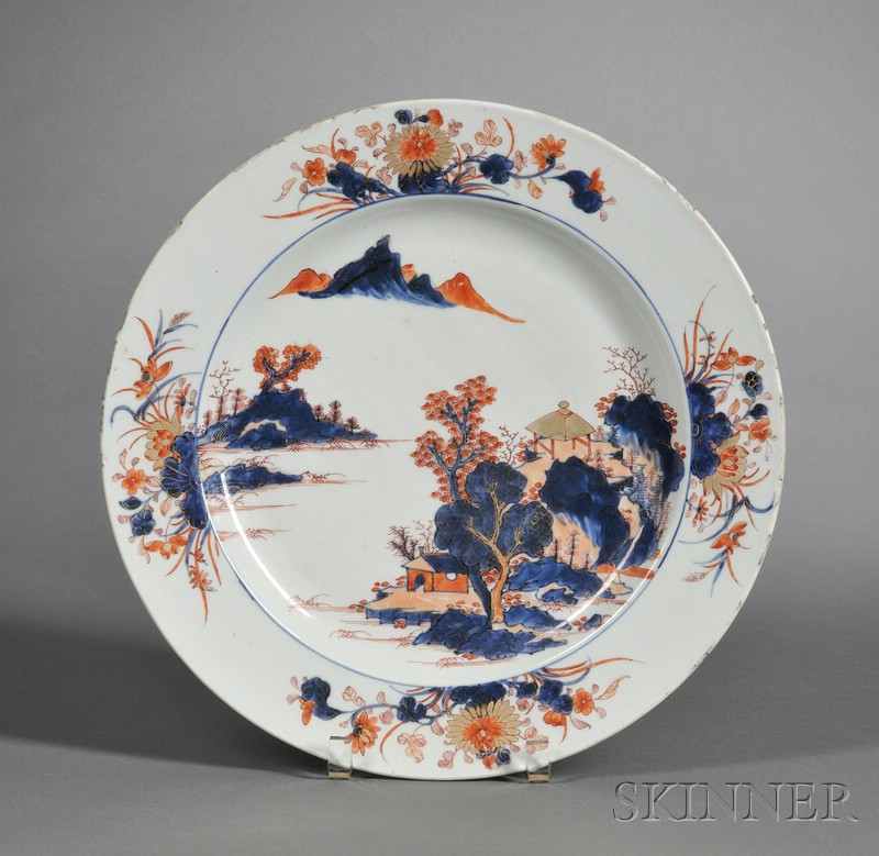 Appraisal: Imari Palette Porcelain Charger China th century rim chips dia