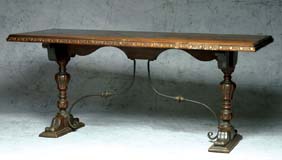 Appraisal: CARVED LIBRARY TABLE Carved library table in classic style with