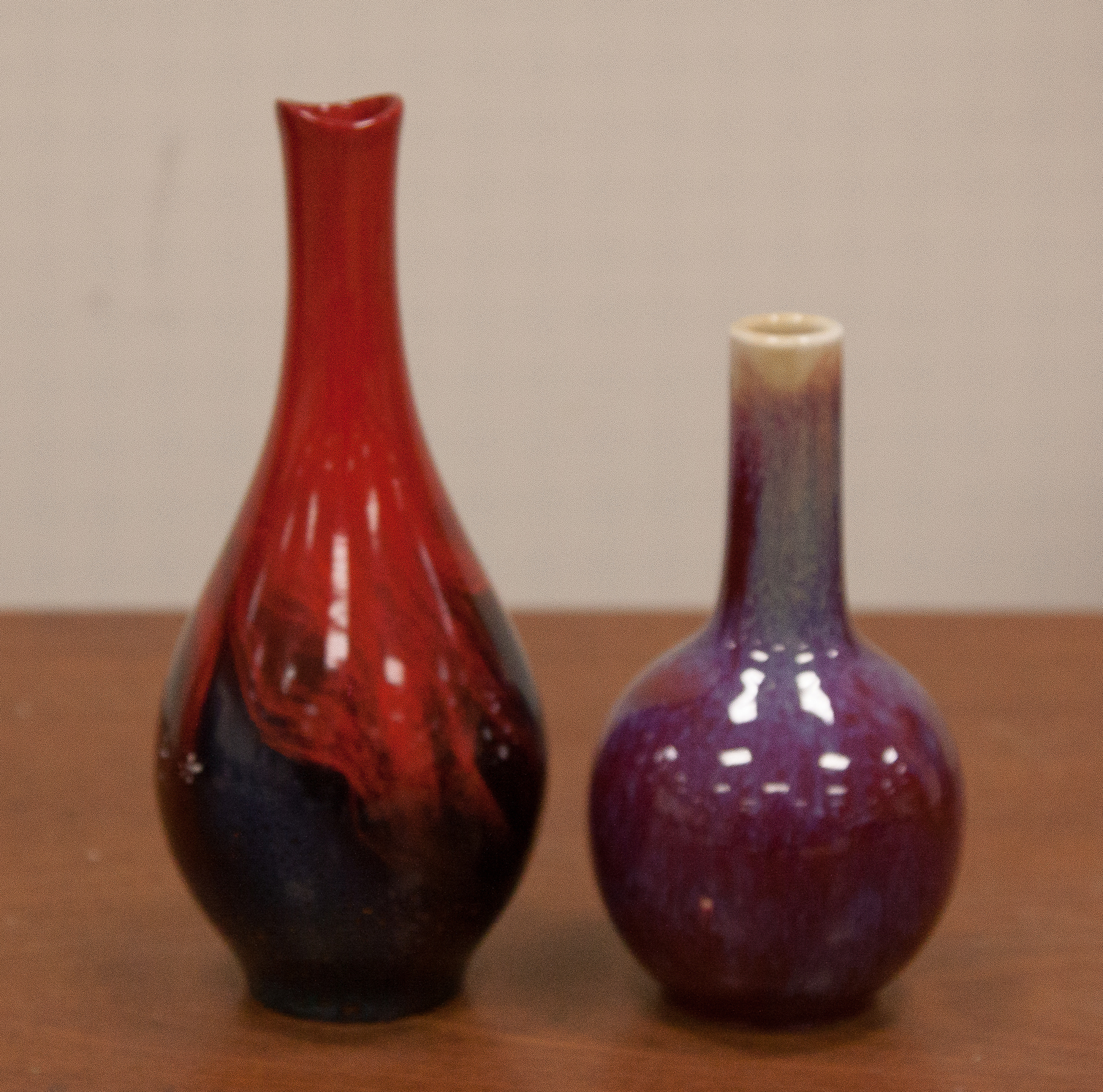 Appraisal: Two Flambe Vases th cent L - Doulton