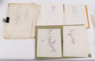 Appraisal: Michael Sherard - a large quantity of vintage fashion designs