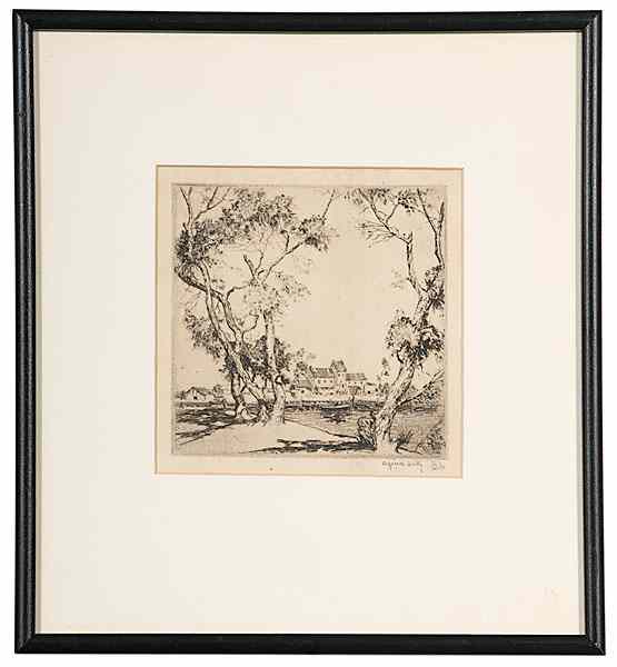 Appraisal: Alfred Hutty American - Annisquam Etching on paper depicting Massachusetts