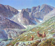 Appraisal: Andrew Peters Present Alpine Summeroil on canvas x in