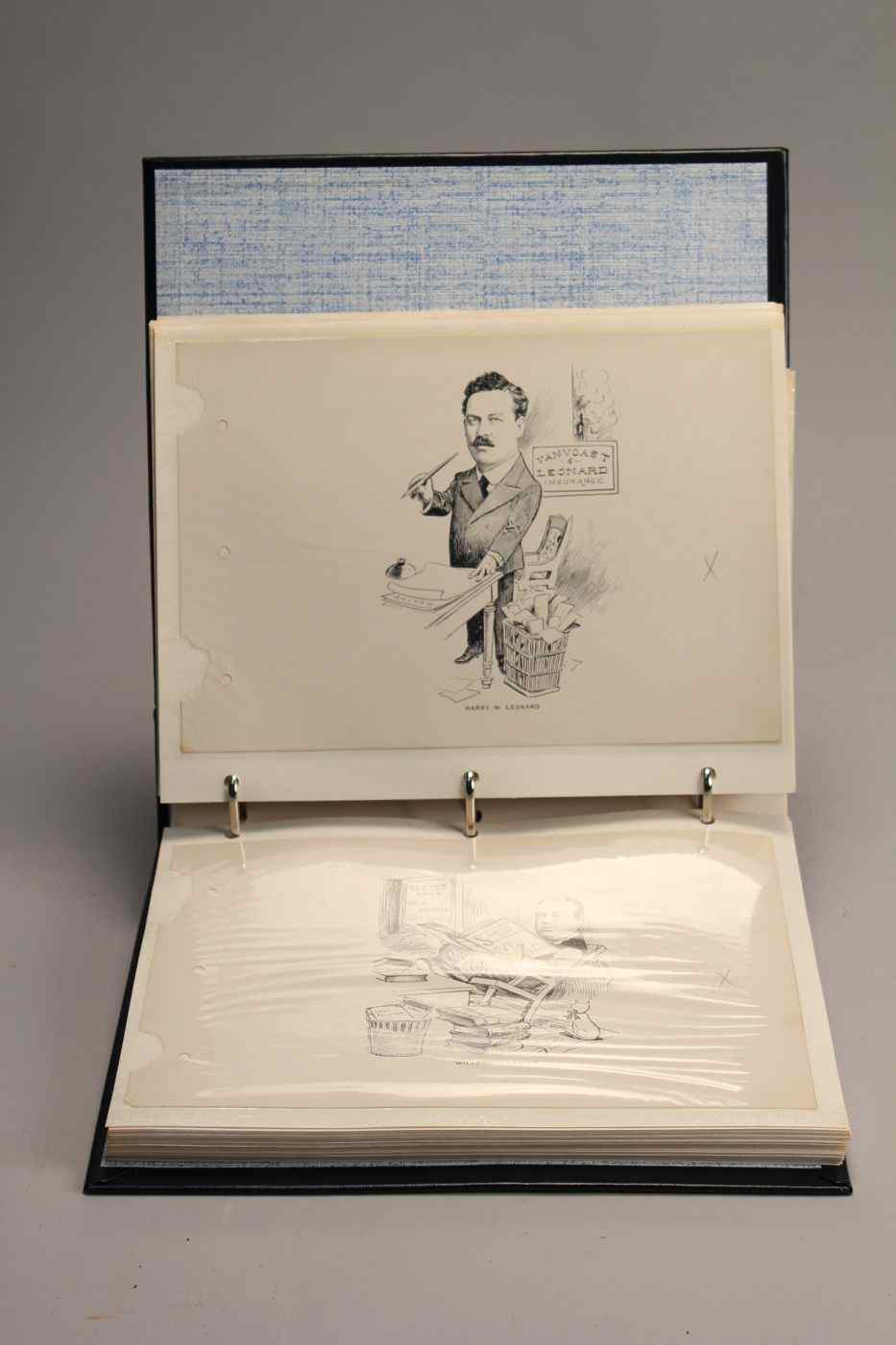 Appraisal: COLLECTION OF FIFTY-THREE BLACK AND WHITE PRINTED CARICATURESLate th Early