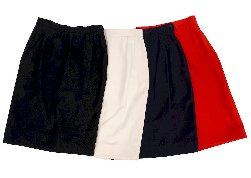 Appraisal: Collection Valentino Skirts Red Blue Black Beige Collection of Valentino