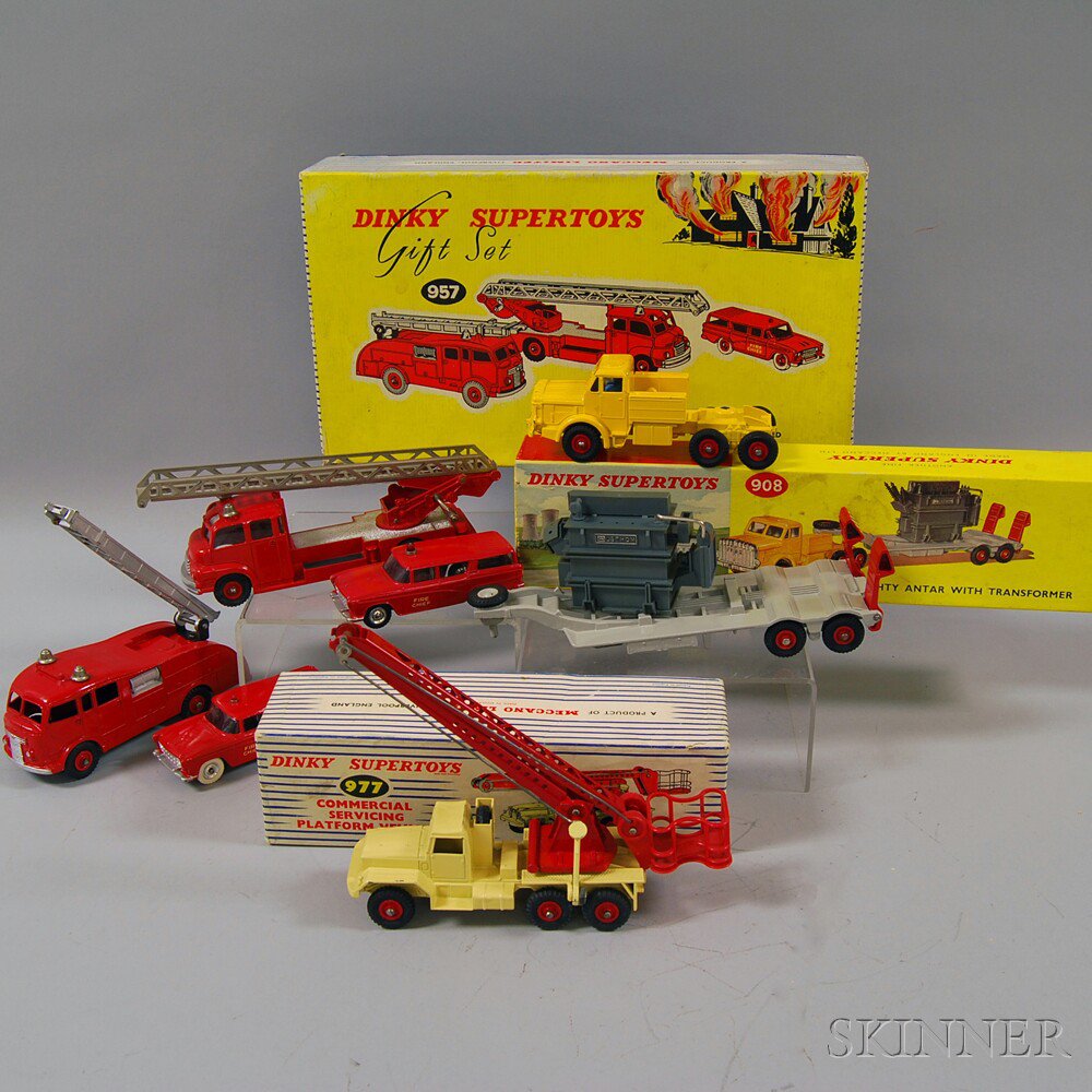 Appraisal: Three Meccano Dinky Supertoys Die-cast Metal Vehicles England including Mighty