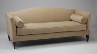 Appraisal: Baker Furniture velvet upholstered sofa Baker Furniture sofa upholstered in