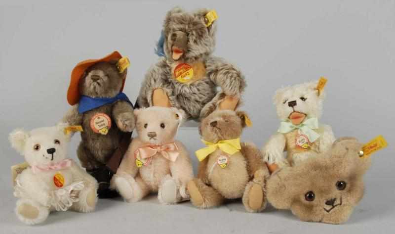 Appraisal: Lot of Collectible Steiff Mohair Bears Description All mohair and