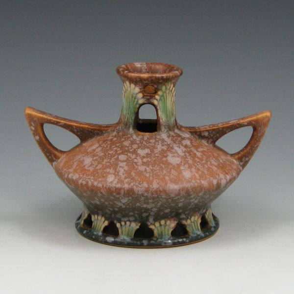 Appraisal: Roseville Ferella - vase with wide angular handles in brown