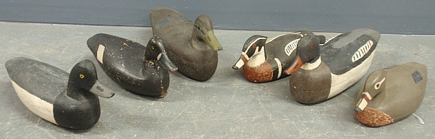 Appraisal: - Six duck decoys some by Reuben C Corlies -