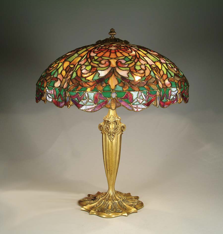 Appraisal: RARE DUFFNER KIMBERLY LOUIS XV LAMP This outstanding and rare