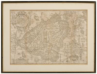 Appraisal: Linschoten map of South America Jan Huygen van Linschoten -