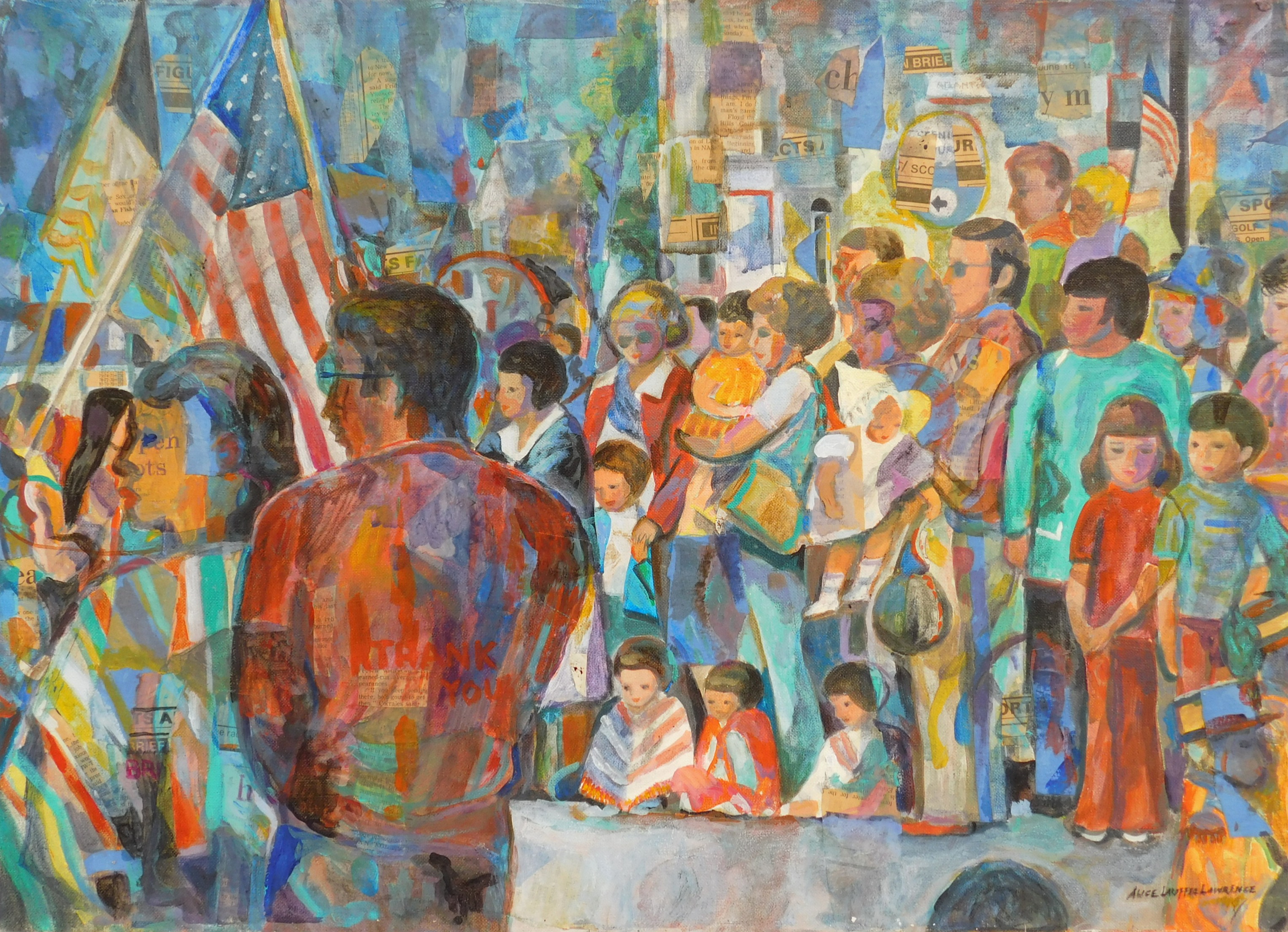 Appraisal: Alice Lauffler Lawrence American - '' th of July''- mixed