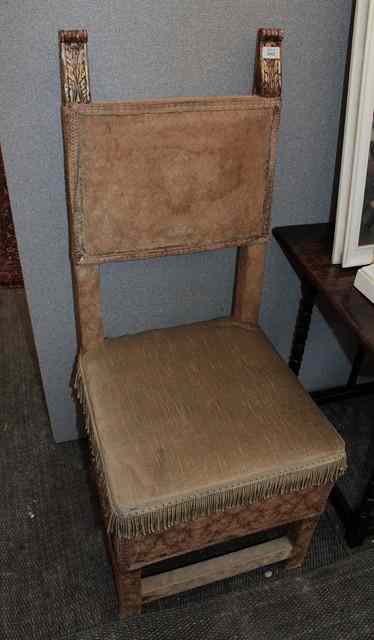 Appraisal: A SET OF THREE CONTINENTAL HIGH BACK SIDE CHAIRS with