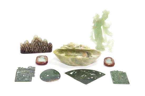 Appraisal: Sale Lot A Collection of Carved Hardstone Articles comprising four