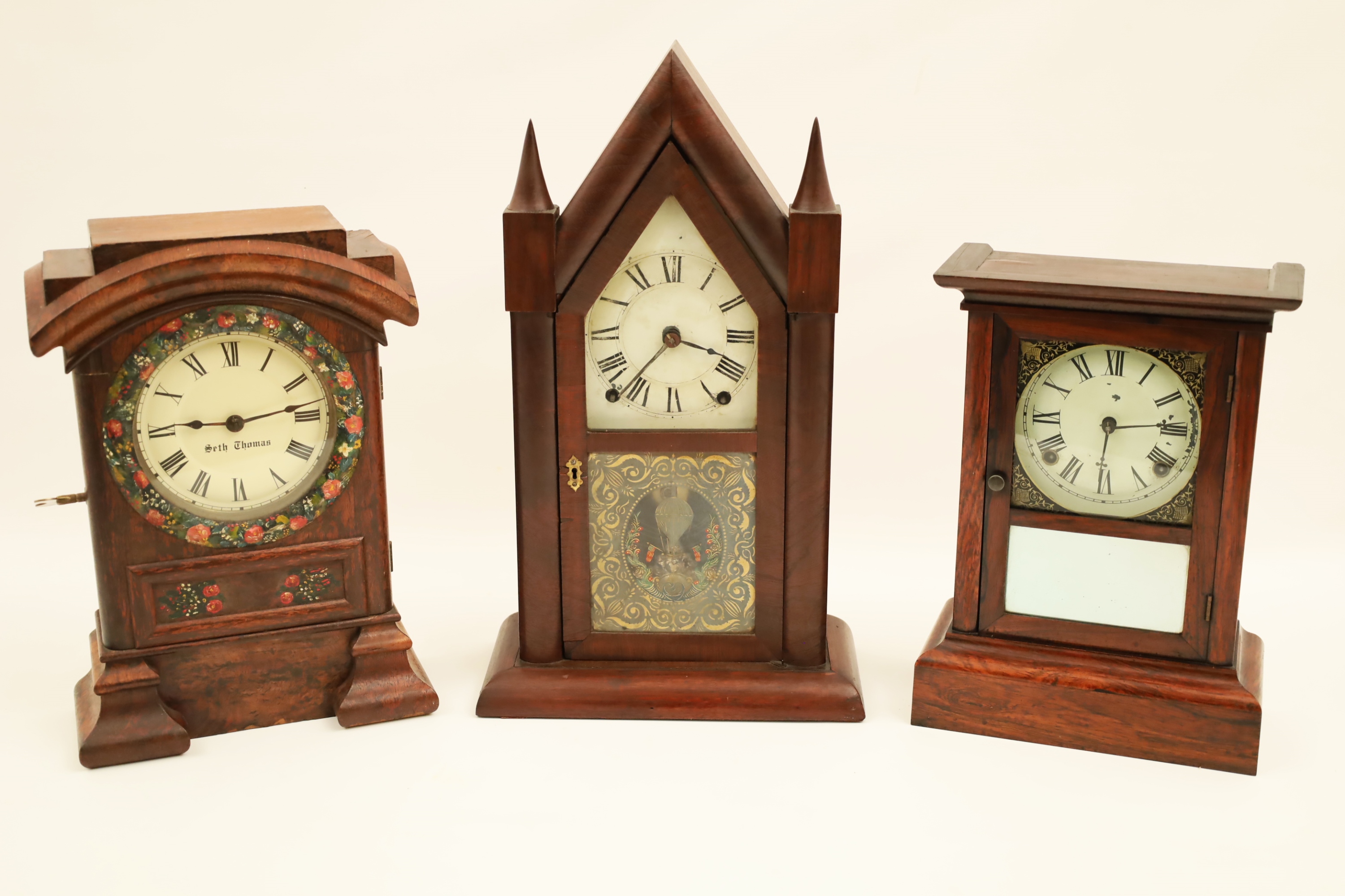 Appraisal: MISC LOT OF NEW ENGLAND SHELF CLOCKS Miscellaneous a lot