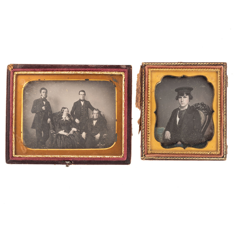 Appraisal: EARLY PHOTOGRAPHY - PORTRAITURE WHIPPLE John Adams photographer attributed Two