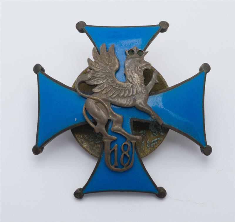 Appraisal: POLISH ENAMEL SCREW-ON BADGE Marked 'A Panasiuk Grawer Warszawa u