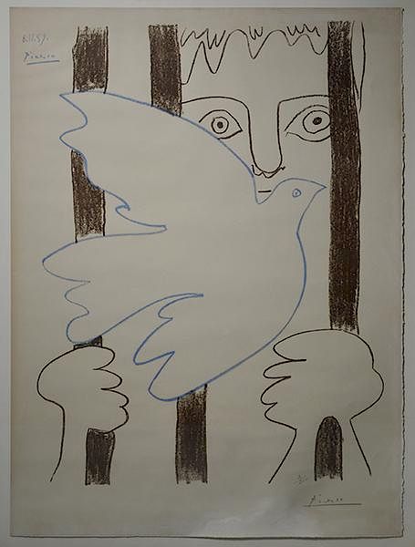 Appraisal: Pencil signed color lithograph Amnistia by Pablo Picasso Pencil signed