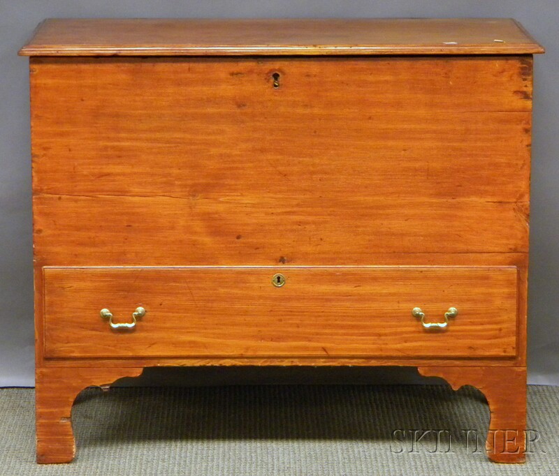 Appraisal: Cherry and Pine Blanket Chest with Long Drawer ht lg