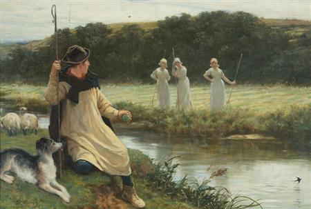 Appraisal: Philip Richard Morris English - Young Shepherd in a Pastoral