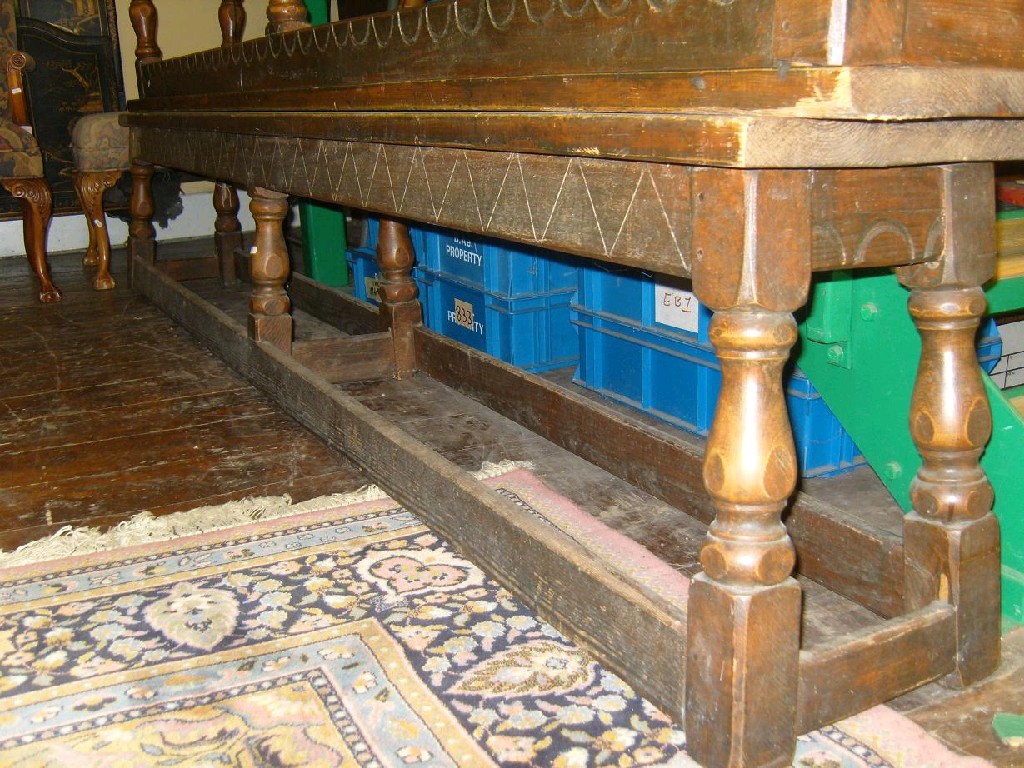 Appraisal: A pair of th century pine benches of simple form