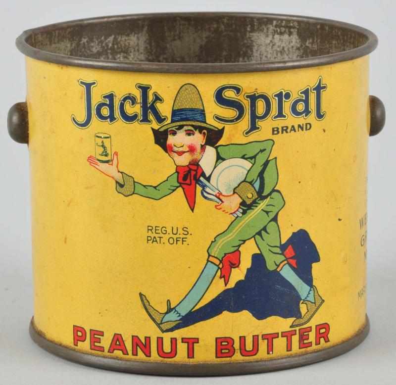 Appraisal: Jack Sprat Peanut Butter Tin Description Missing lid and handle