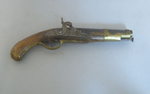 Appraisal: Pair of French Liberville cavalry pistols converted to percussion barrels