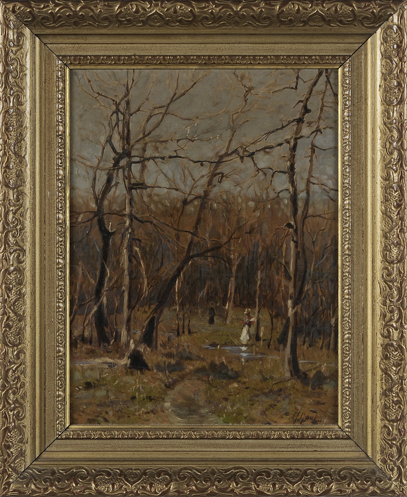 Appraisal: Gilbert Gaul New York Tennessee - Winter Landscape With Figures