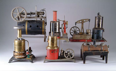 Appraisal: LOT OF LIVE STEAM ENGINES An interesting grouping of brass