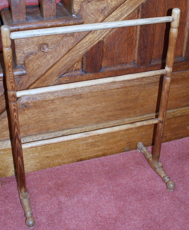 Appraisal: A Victorian ash towel rail