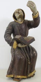 Appraisal: Large Antique Polychrome Santos Figure From a Scarsdale NY estate