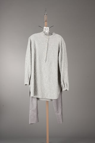 Appraisal: CHADO light grey cashmere long top and slacks Top size