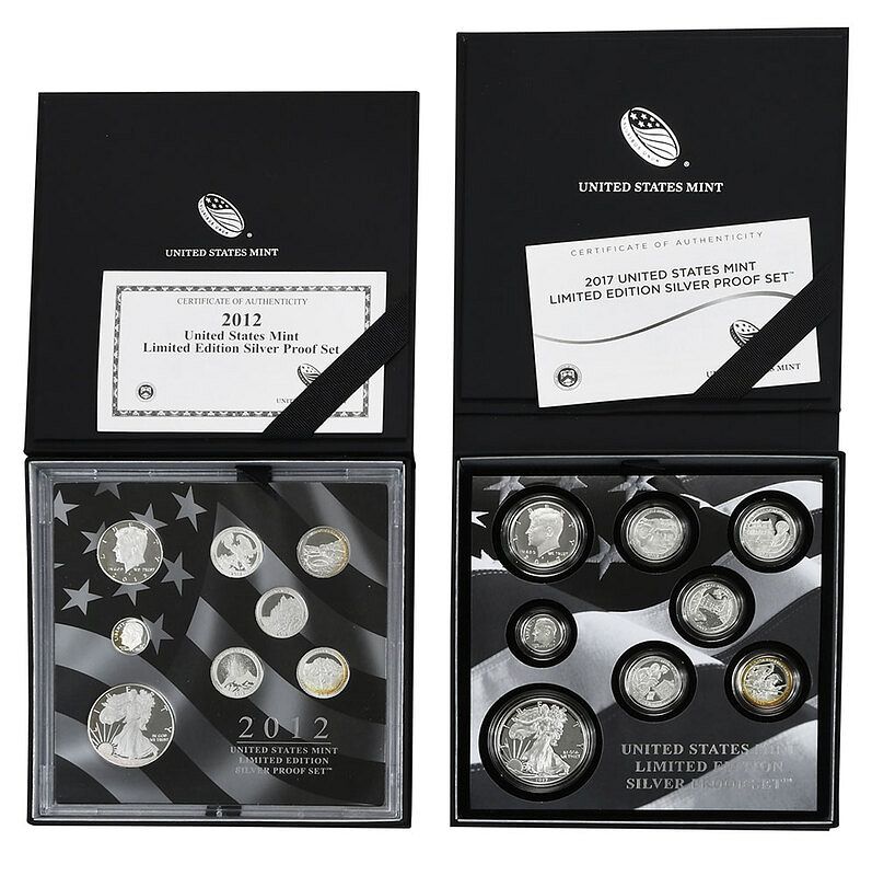 Appraisal: Five Limited Edition Silver Proof Sets x x - Provenance