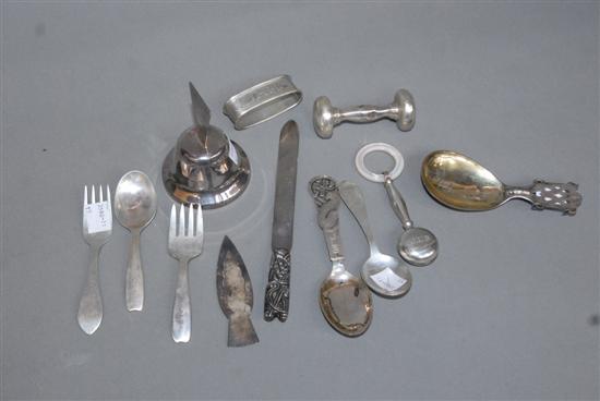 Appraisal: GROUP LOT CHILD'S STERLING SILVER ITEMS pcs including Tiffany Co