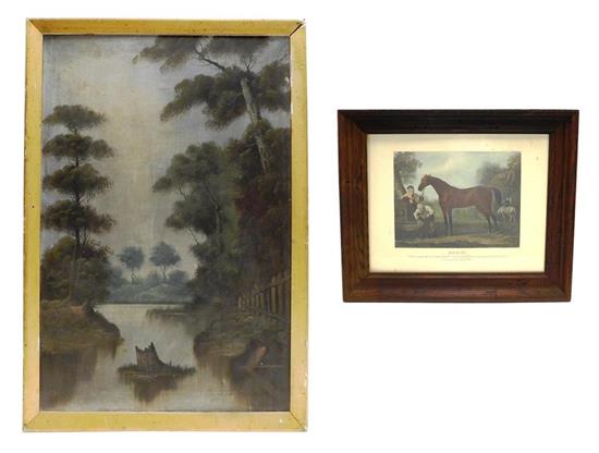 Appraisal: Two works William A Bixler American - Riley's Old Swimming