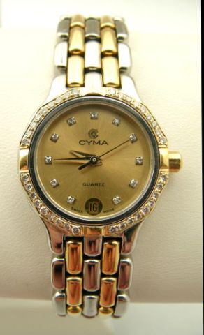 Appraisal: Cyma quartz lady's wrist watch band and watch case marked