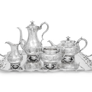 Appraisal: A Victorian Silver Four-Piece Tea and Coffee Service Charles Reily