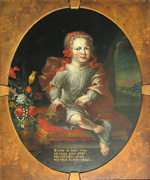 Appraisal: German School th Century A portrait of a young child