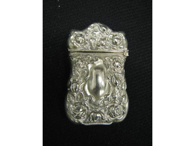 Appraisal: Victorian Match Safe fancy overall floral x excellent nickle-silver