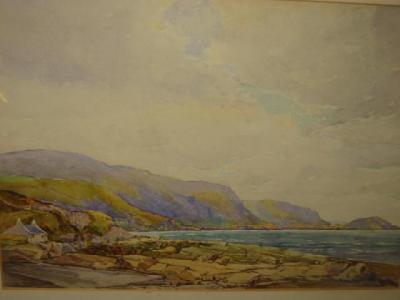 Appraisal: GEORGE WILLIAM MORRISON Irish Coastal Scene Co Antrim signed x