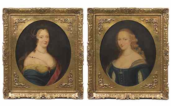 Appraisal: Artist Unknown th century Portraits of Women a pair of